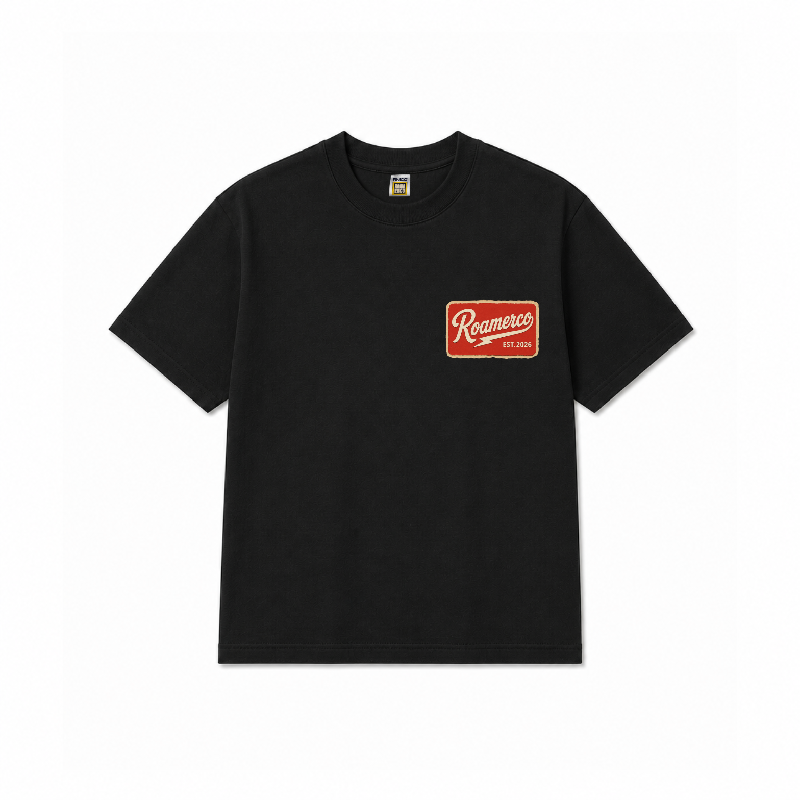 ROAMERCO Regular Fit T-Shirt — Black / Roamerco Script