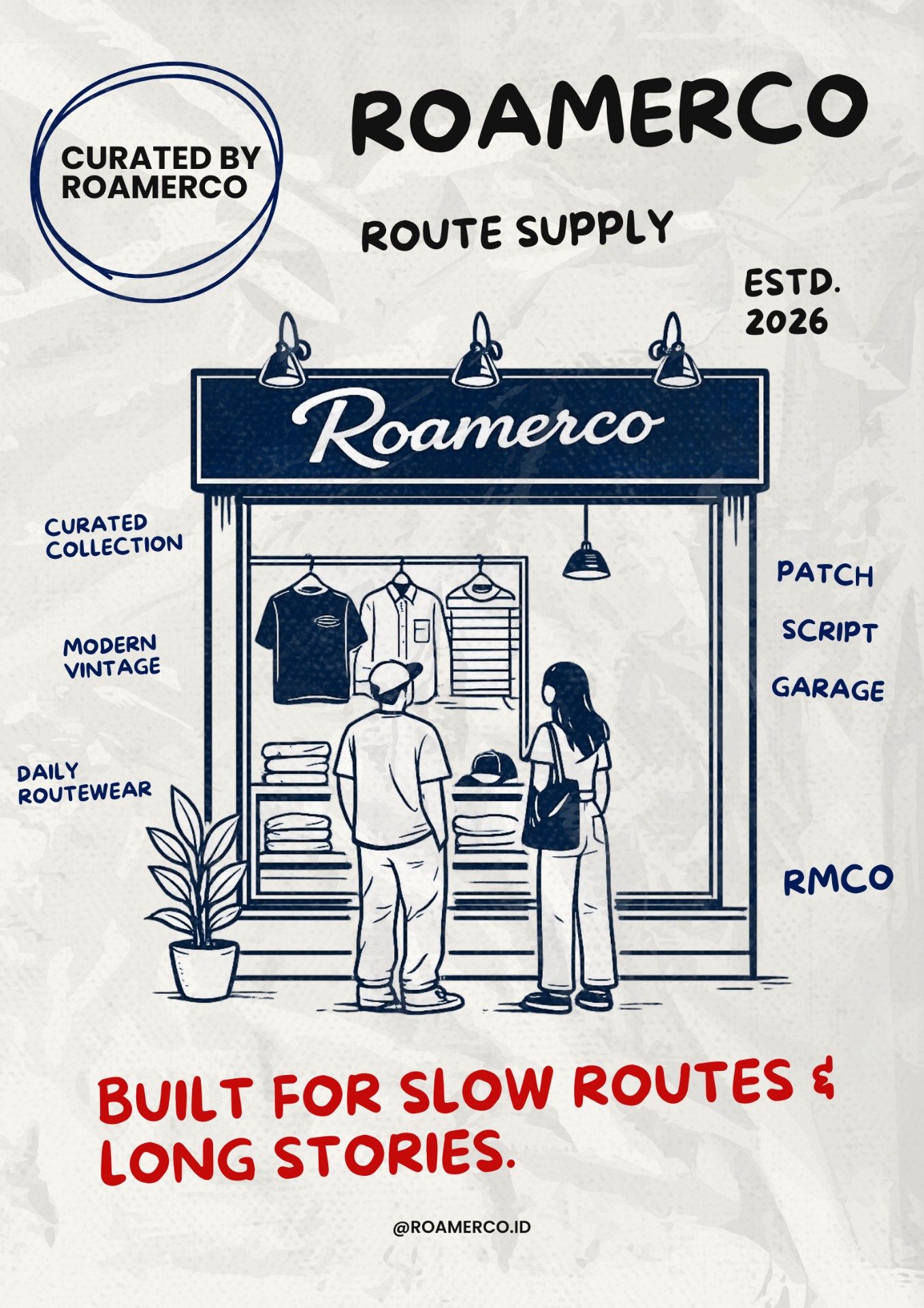ROAMERCO Storefront — Built For Slow Routes & Long Stories