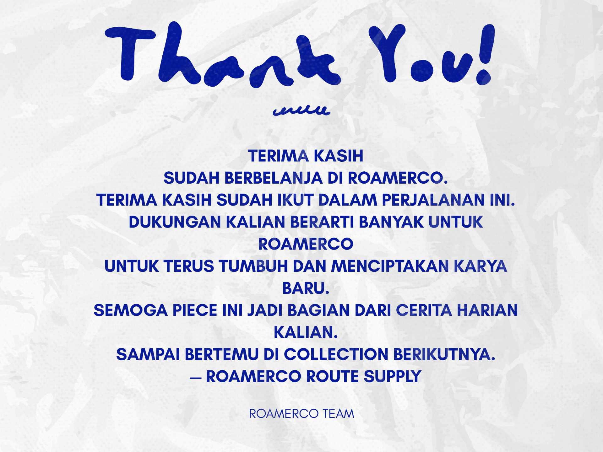 ROAMERCO Thank You Card